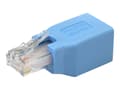 Miniatyrbild 1 av 5: StarTech.com Cisco Console Rollover Adapter for RJ45 Ethernet Cable - Network adapter cable - RJ-45 (M) to RJ-45 (F) - blue - ROLLOVER - Nätverksadap