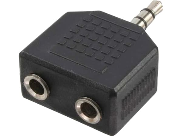 LogiLink CA1002, 3,5 mm, 2x3,5 mm, Sortera