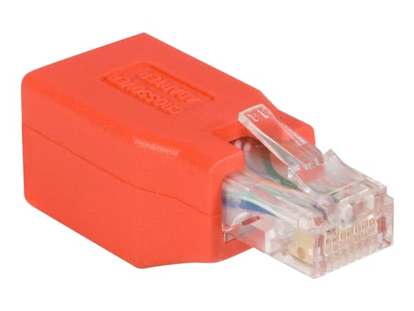 StarTech.com Cat6 Cable - Cat6 Crossover Adapter - GbE - Red - Ethernet Network Cable (C6CROSSOVER) - Korskopplad adapter - RJ-45 (hane) till RJ-45 (