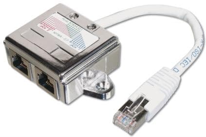 DIGITUS - Nätverkskort - RJ-45 (hane) till RJ-45 (hona) - STP - CAT 5e