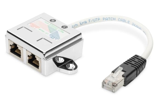 DIGITUS - Nätverkskort - RJ-45 (hane) till RJ-45 (hona) - STP - CAT 5e