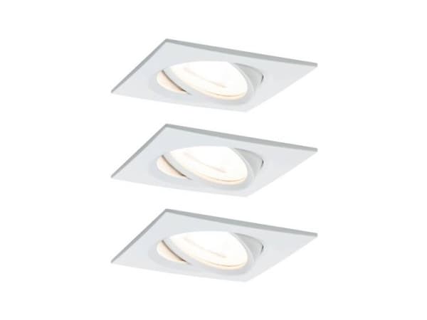 Paulmann 934.36, Nedtryckbar spotlight, GU10, 3 lampor, LED, 2700 K, Vit