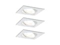 Miniatyrbild 3 av 5: Paulmann 934.36, Nedtryckbar spotlight, GU10, 3 lampor, LED, 2700 K, Vit