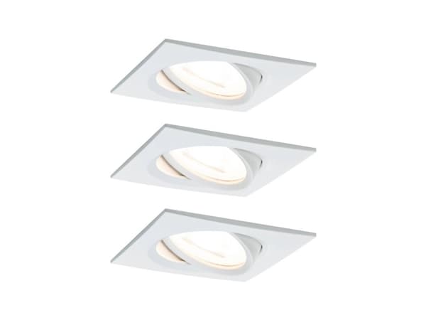 Paulmann 934.36, Nedtryckbar spotlight, GU10, 3 lampor, LED, 2700 K, Vit