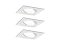 Miniatyrbild 4 av 5: Paulmann 934.36, Nedtryckbar spotlight, GU10, 3 lampor, LED, 2700 K, Vit