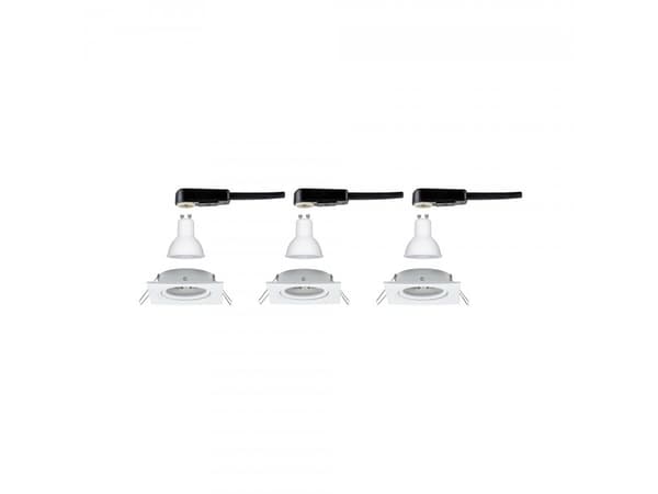 Paulmann 934.36, Nedtryckbar spotlight, GU10, 3 lampor, LED, 2700 K, Vit