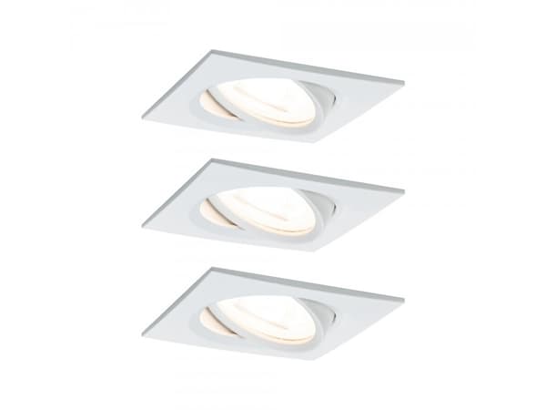 Paulmann 934.36, Nedtryckbar spotlight, GU10, 3 lampor, LED, 2700 K, Vit Vit