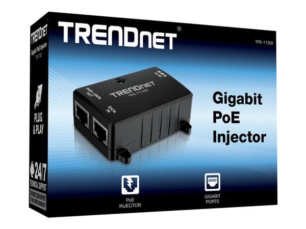 TRENDnet TPE-113GI - Strömtillförsel - AC 100-240 V - 15.4 Watt - utgångskontakter: 1