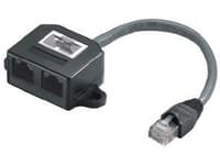 M-CAB - Nettverksplitter - RJ-45 (hann) til RJ-45 (hunn)