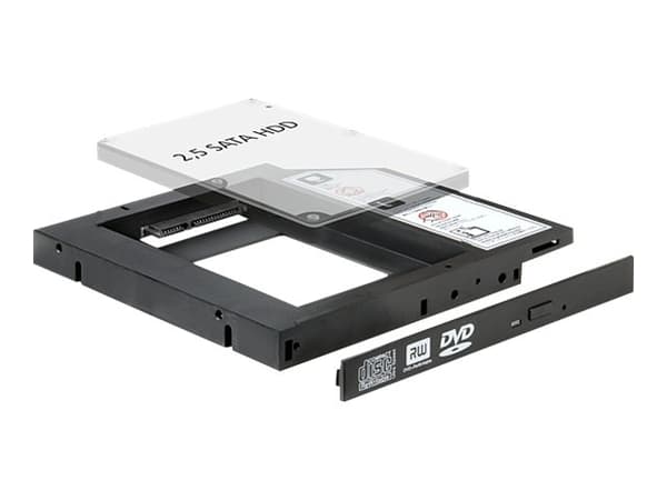Delock - Uttagbar harddiskramme - 2.5" - fra 5,25" Slim Line til 2,5"