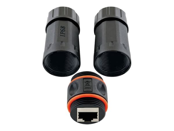 Schwaiger NWDK16533, RJ45, Musta, Naaras/naaras, Suora, Muovi, Cat6a