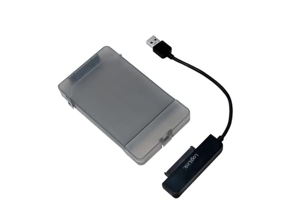 LogiLink AU0037, HDD/SSD-kabinett, 2.5", Serial ATA III, USB-tilkobling, Grå