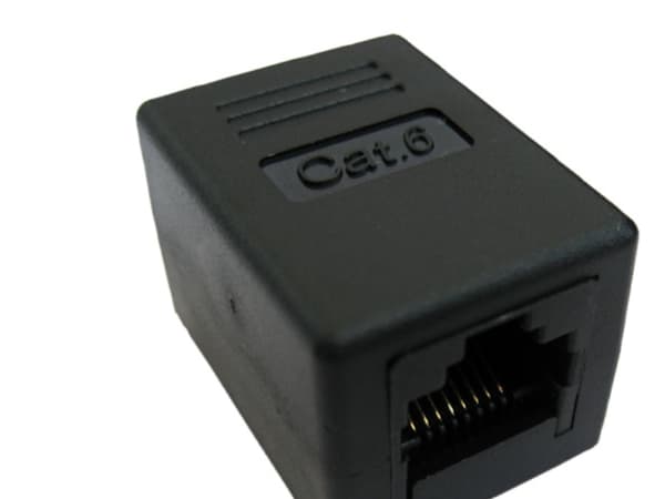 Value RJ-45 Modular Coupler, Cat.6, unshielded, black, Sort