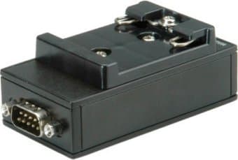 ROLINE USB 2.0 to RS232 Adapter, for DIN Rail 1 Port, Svart