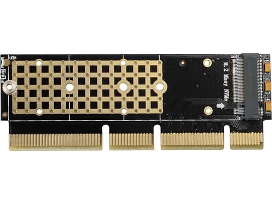 Axagon PCI-E 3.0 16x - M.2 SSD NVMe. Opptil 80 mm grensesnittkort/adapter innebygd (PCEM2-1U)