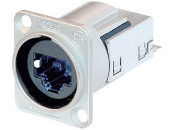 Neutrik NE8FDY-C6, RJ45, Svart, Silver, Nickel, Polykarbonat, Rostfritt stål, Zink, Cat6, Nickel/Guld, IP65