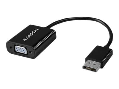 AXAGON - Video adapter - DisplayPort (hann) til HD-15 (VGA) (hunn) - DisplayPort 1.1a - 16 cm - 1920 x 1200 (WUXGA)-støtte, aktiv omformer