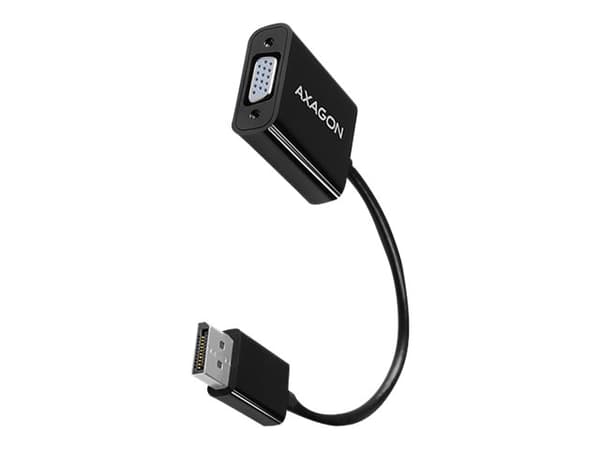 AXAGON - Video adapter - DisplayPort (hann) til HD-15 (VGA) (hunn) - DisplayPort 1.1a - 16 cm - 1920 x 1200 (WUXGA)-støtte, aktiv omformer