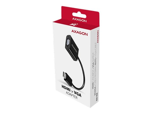 AXAGON - Video adapter - HDMI hann til HD-15 (VGA) hunn - 17 cm - 1920 x 1200 (WUXGA)-støtte, aktiv omformer