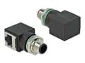 Miniatyrbild 2 av 5: Delock - Nätverkskort - 8-stifts M12 (hane) rak till RJ-45 (hona) vinklad - CAT 6a - svart
