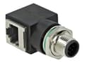 Miniatyrbild 1 av 5: Delock - Nätverkskort - 8-stifts M12 (hane) rak till RJ-45 (hona) vinklad - CAT 6a - svart