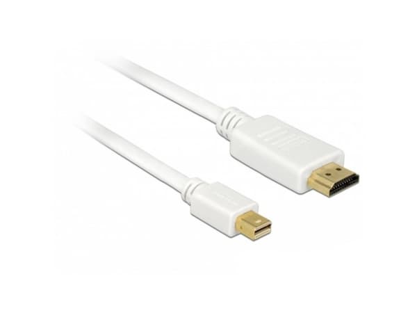 Delock - Adapterkabel - Mini DisplayPort hane till HDMI hane - 50 cm - trippelskärmad partvinnad - vit - passiv