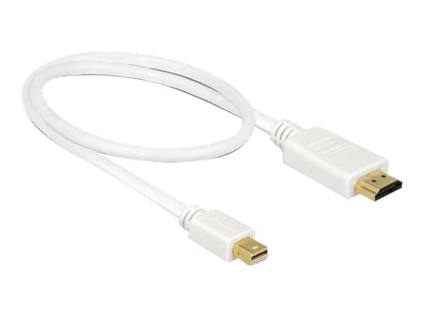 Delock - Adapterkabel - Mini DisplayPort hann til HDMI hann - 50 cm - trippel skjermet tvunnet par - hvit - passiv