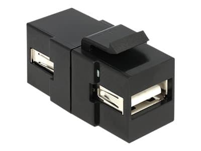 Delock Keystone module - Trapes-jakk - USB Type A - svart