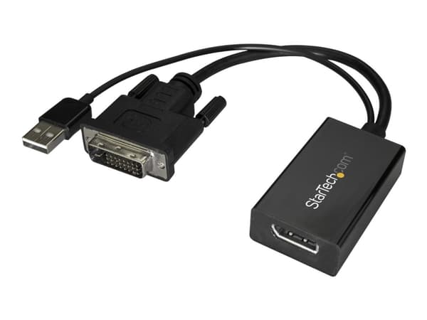 StarTech.com DVI to DisplayPort Adapter - USB Power - 1920 x 1200 - DVI to DisplayPort Converter - Video Adapter - DVI-D to DP (DVI2DP2) - Videoadapt