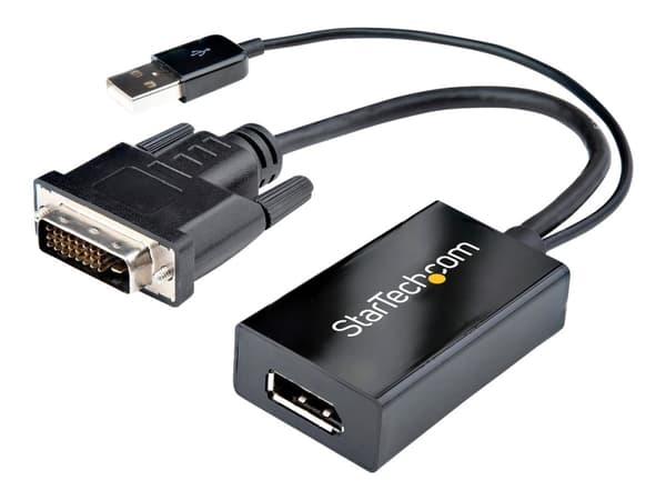 StarTech.com DVI to DisplayPort Adapter - USB Power - 1920 x 1200 - DVI to DisplayPort Converter - Video Adapter - DVI-D to DP (DVI2DP2) - Videoadapt