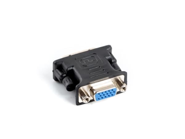 Lanberg - Video adapter - DVI-I (hann) til HD-15 (VGA) (hunn) - tommelskruer - svart