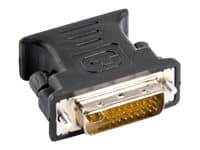 Lanberg - Video adapter - DVI-I (hann) til HD-15 (VGA) (hunn) - tommelskruer - svart