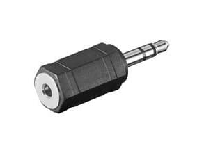 Goobay 11898, 3.5 mm, 2,5 mm, Sort