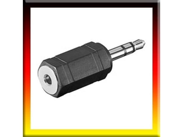 Goobay 11898, 3.5 mm, 2,5 mm, Sort