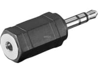 Goobay 11898, 3.5 mm, 2,5 mm, Sort