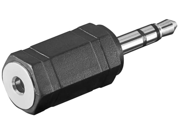 Goobay 11898, 3.5 mm, 2,5 mm, Sort