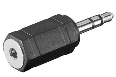 Goobay 11898, 3.5 mm, 2,5 mm, Sort