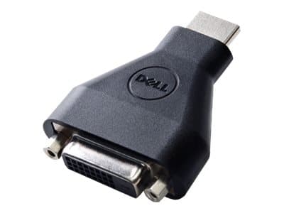 DELL 492-11681 kabelomvandlare (hane/hona) 19-pin HDMI-A M 24-pin DVI FM Svart