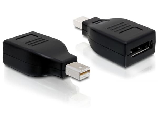 Delock - DisplayPort-adapter - Mini DisplayPort (hann) til DisplayPort (hunn) - svart