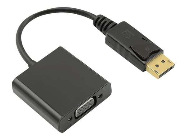 MicroConnect - DisplayPort-kabel - DisplayPort (hann) til HD-15 (VGA) (hunn) - 15 cm