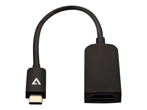 V7 - Extern videoadapter - USB-C - HDMI - svart