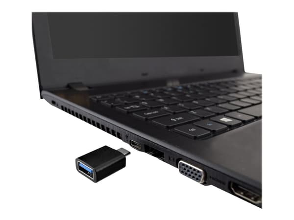 V7 - USB-kabel - 24 pin USB-C (hann) reversibel til USB-type A (hunn) - USB 3.0 - svart