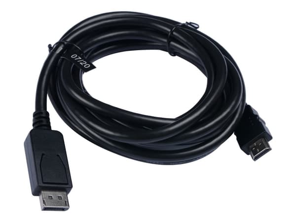 V7 V7DP2HD-03M-BLK-1E, 3 m, DisplayPort, HDMI, Uros, Uros, Suora