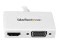 Miniatyrbild 2 av 5: StarTech.com A/V-reseadapter: 2-i-1 Mini DisplayPort till HDMI eller VGA-konverterare - Videokonverterare - DisplayPort - HDMI, VGA - vit - för Apple