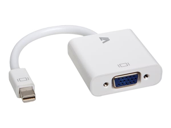 V7 - VGA-adapter - Mini DisplayPort (hann) til HD-15 (VGA) (hunn) - hvit