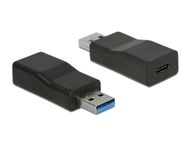 Delock - USB-adapter - USB-type A (hann) til 24 pin USB-C (hunn) - USB 3.1 Gen 2 - 1 A - aktiv - svart