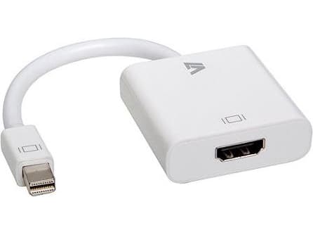 V7 - Video adapter - Mini DisplayPort hann til HDMI hunn - 17 cm - hvit