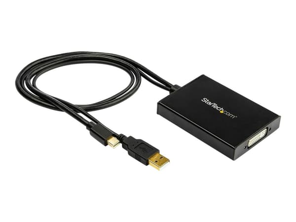 StarTech.com Mini DisplayPort to Dual-Link DVI Adapter - USB Powered - Dual Link Connectivity - Black - DVI Active Display Converter (MDP2DVID2) - Vi