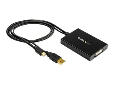 StarTech.com Mini DisplayPort to Dual-Link DVI Adapter - USB Powered - Dual Link Connectivity - Black - DVI Active Display Converter (MDP2DVID2) - Vi
