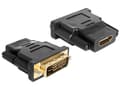 Pikkukuva 3 / 5: Delock Adapter DVI 24+1 pin uros &gt; HDMI naaras - Videoadapter - DVI-D han til HDMI hun